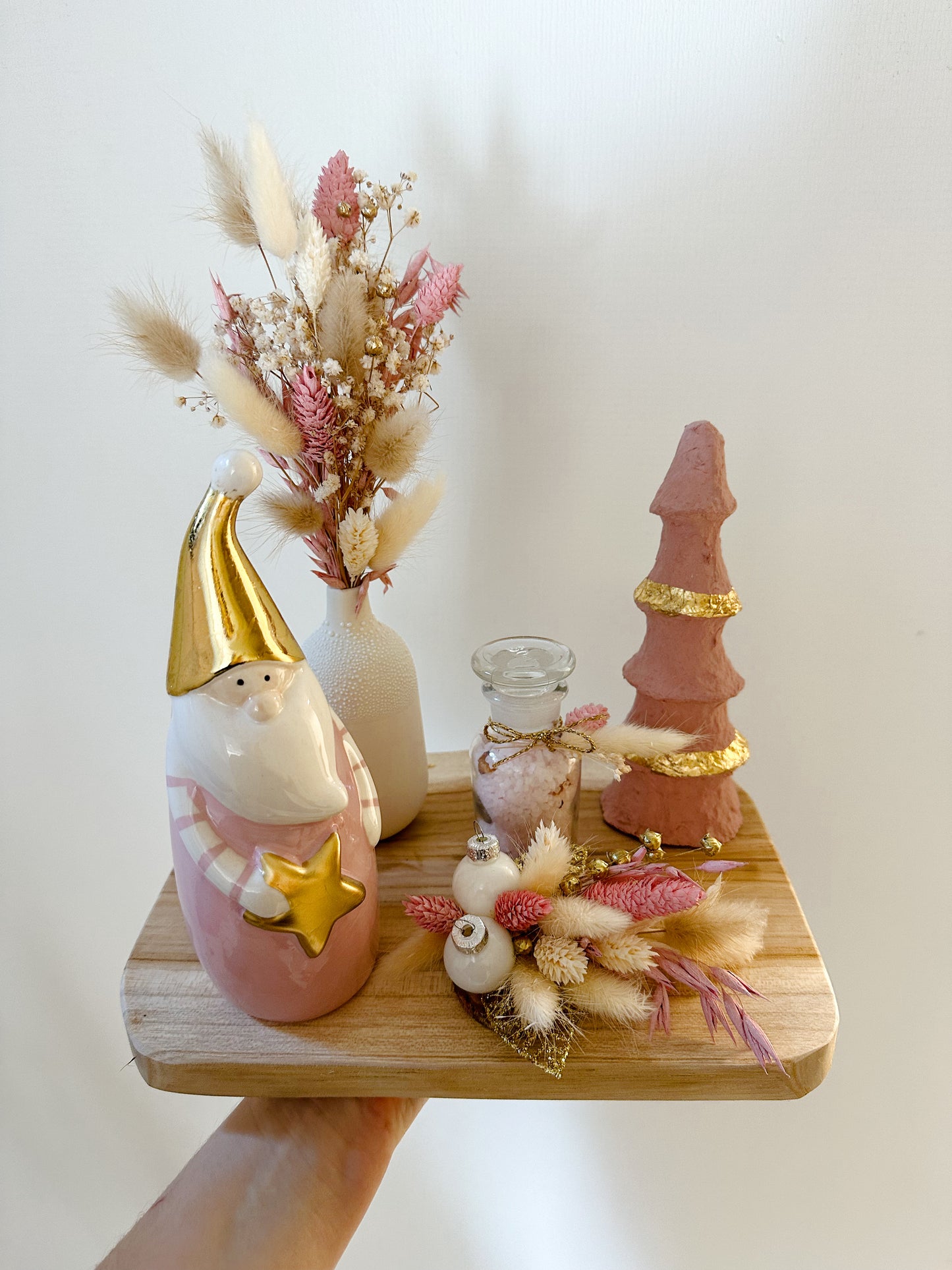 Decoratieplankje droogbloemen