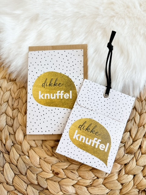 Geurzakje met wenskaartje 'Dikke knuffel'