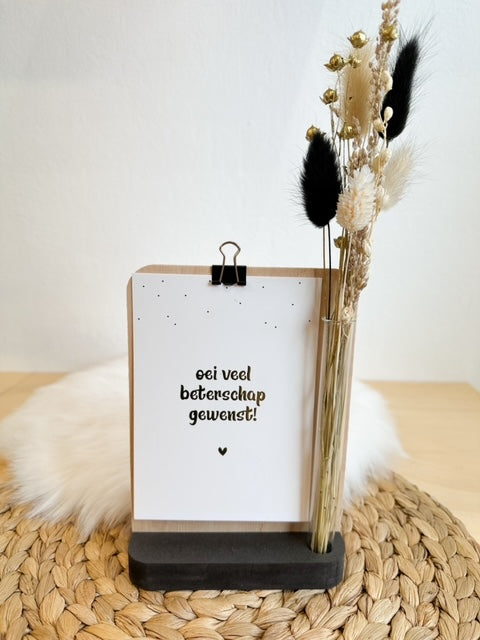 Kaarthouder 'Veel beterschap'
