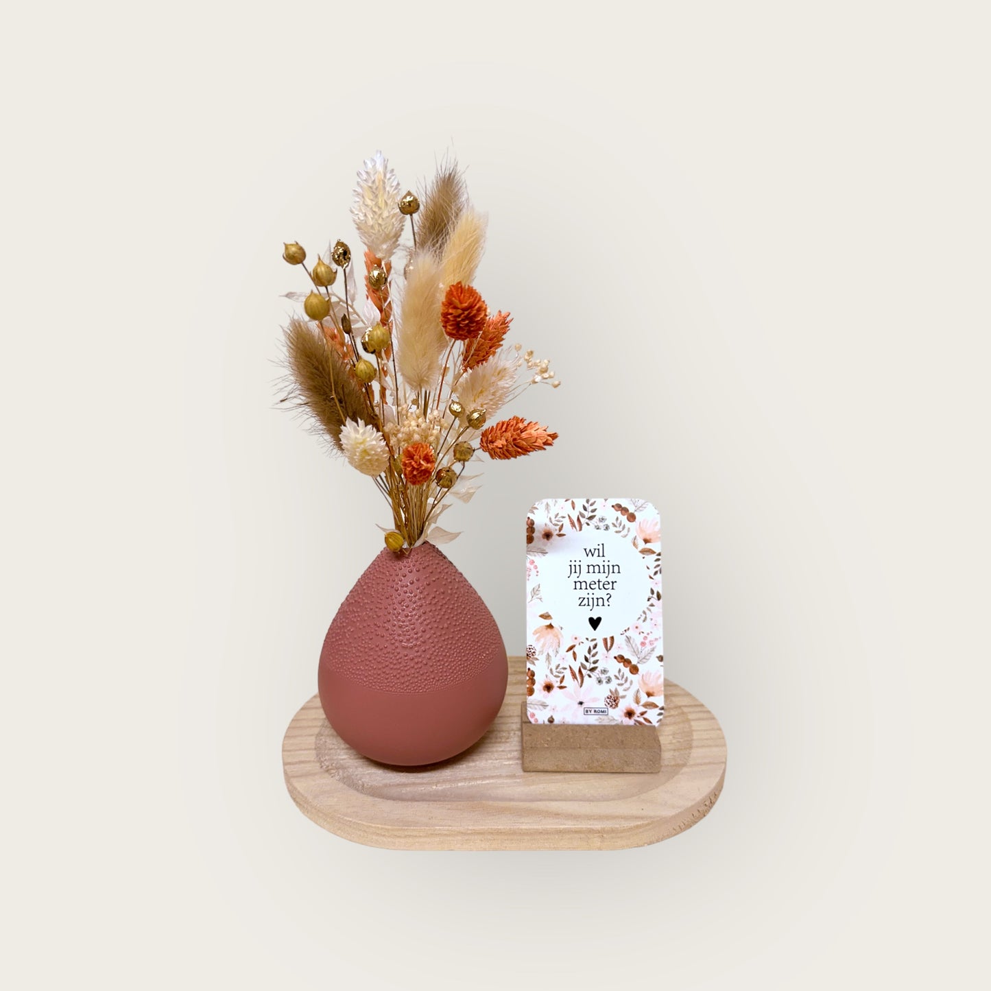 Bloemenplankje 'wil jij mijn meter zijn?'