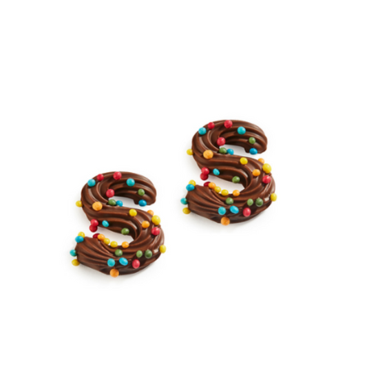 Caraque letters S met discobolletjes