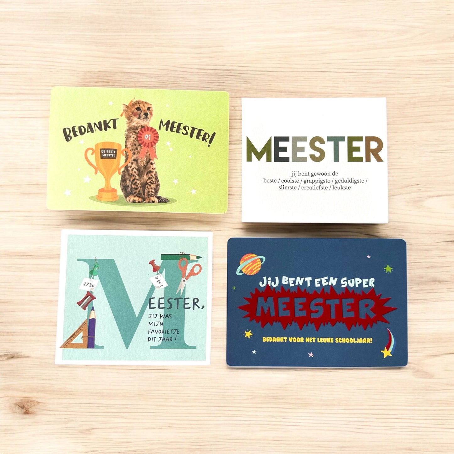 Wenskaarten 'meester'