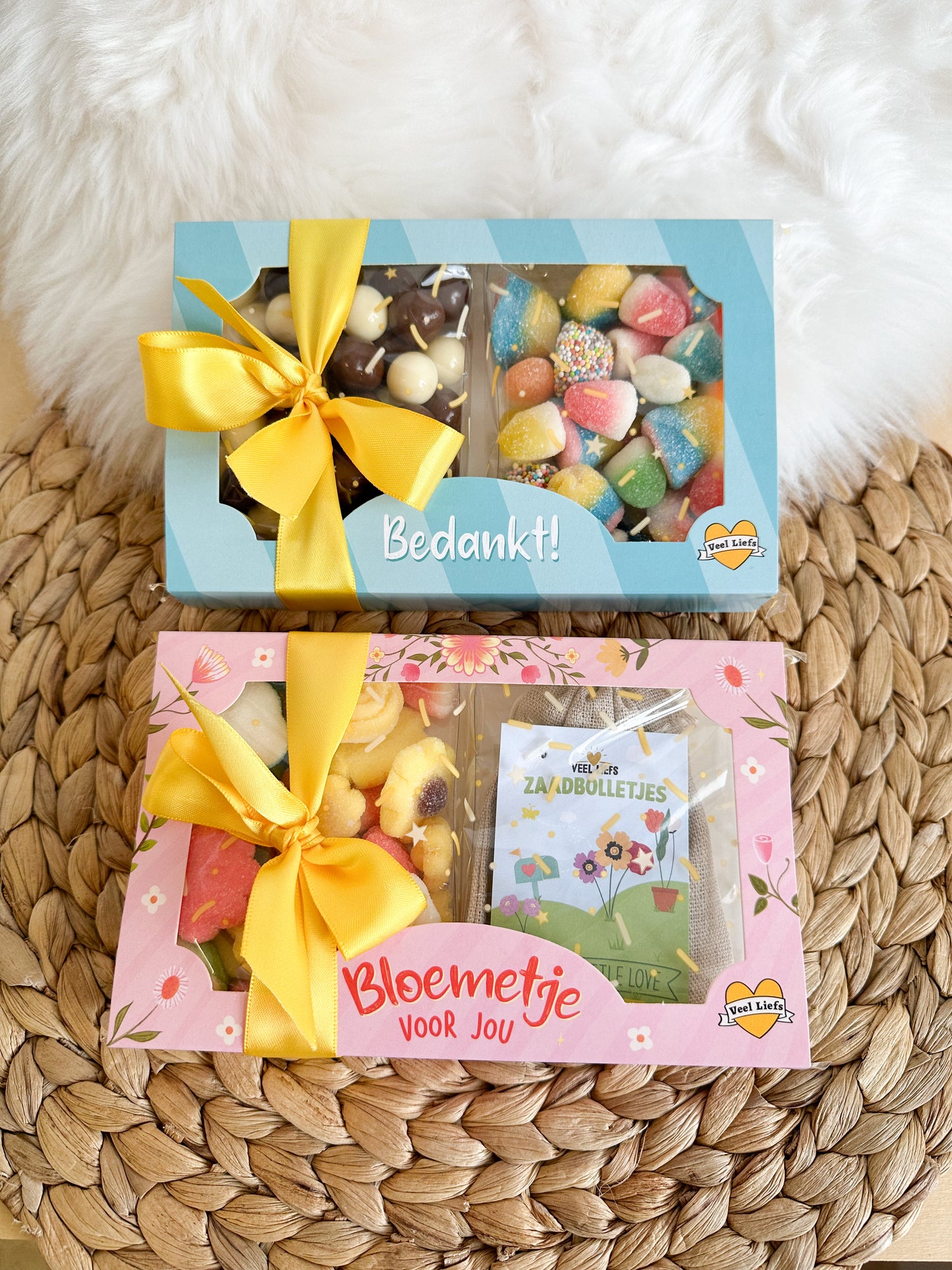 Snoepdoos bedankt/bloemen voor jou/speciaal voor jou