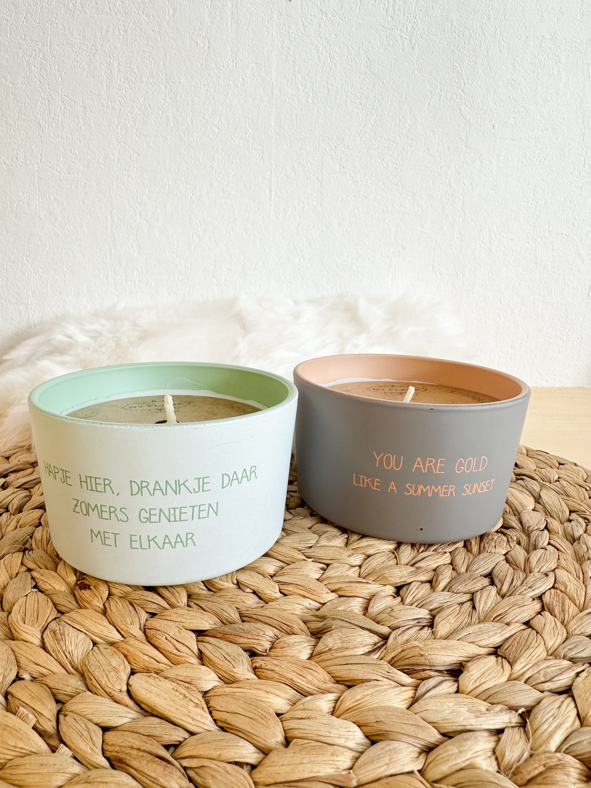 Buitenkaars citronella 'you are gold'