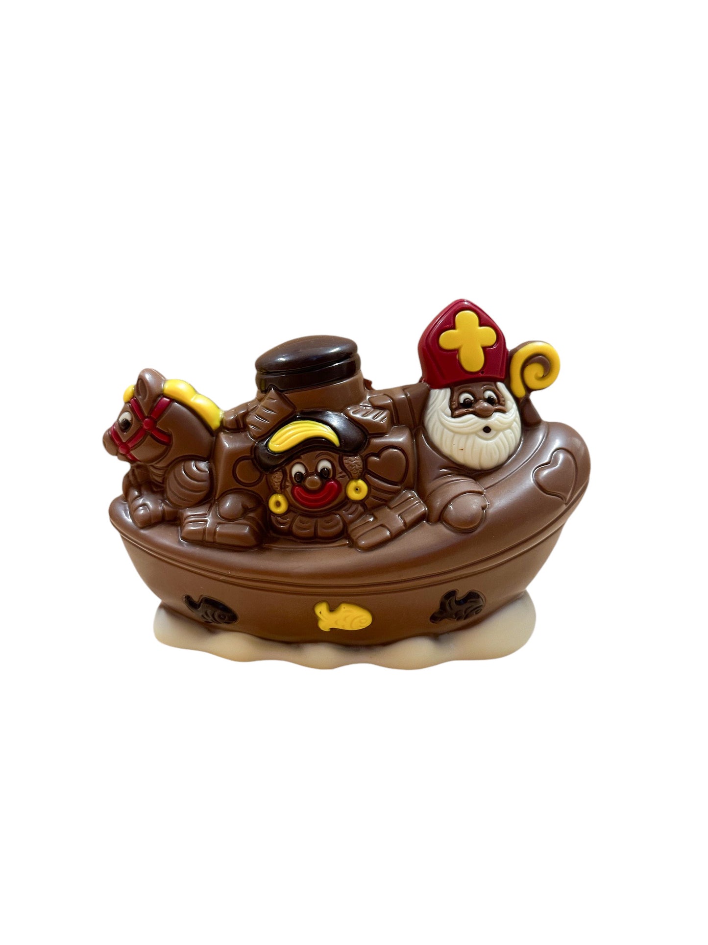 Holgoed chocolade stoomboot sint en piet