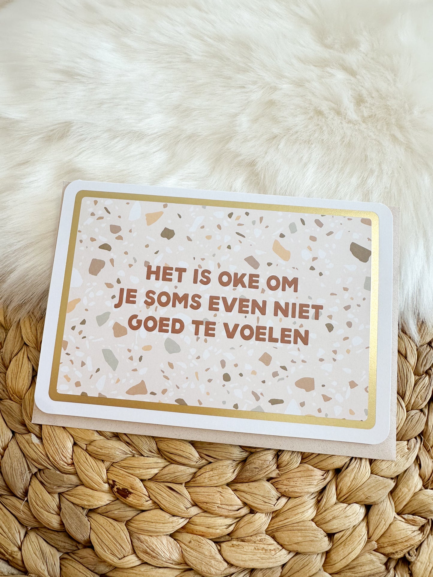 Wenskaart 'Het is oké om je niet oké te voelen'