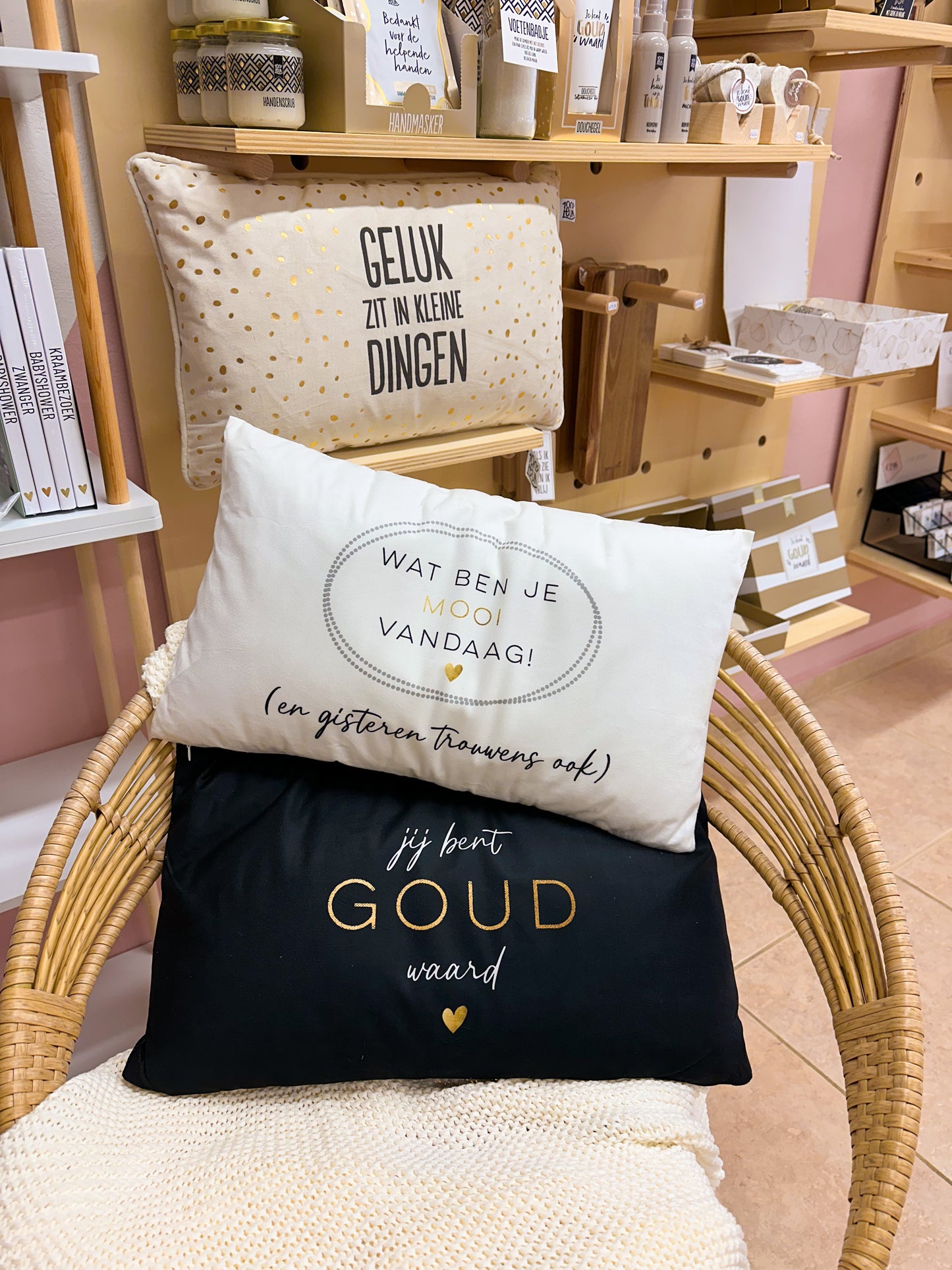 Kussen in geschenkdoos