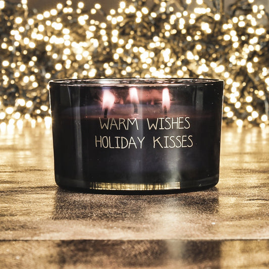 XL geurkaars: Warm wishes